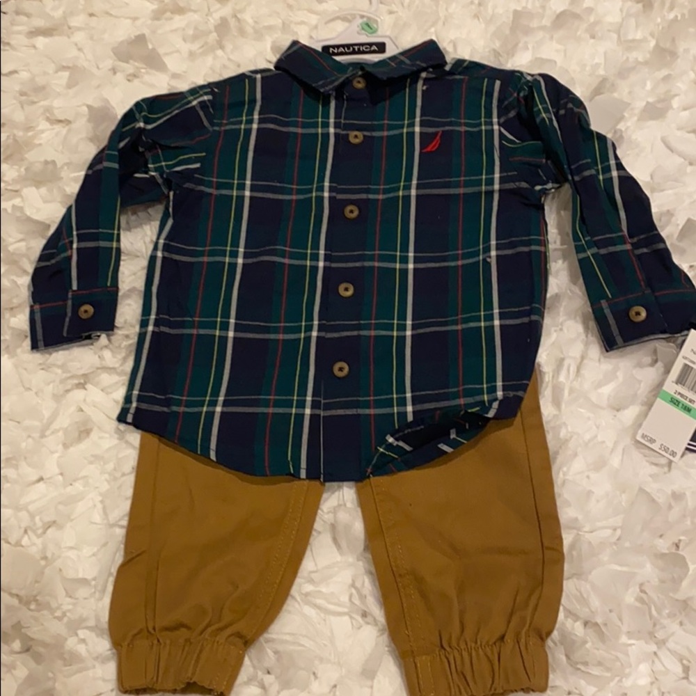 NWT Nautica Infant Boy 2pc Pant Set